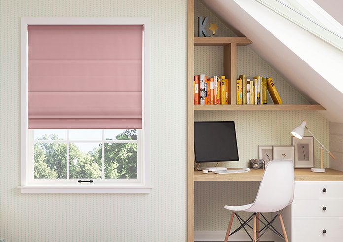 Ultra Luxe Velvet, Pink Orchid - Motorised Roman Blind - Image 3